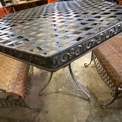 鉄と藤のテーブルセット