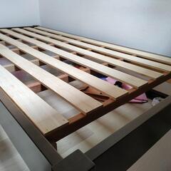 セミシングルベッド　ウッドフレーム　ブラウン　木製