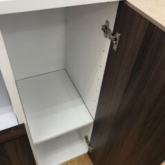☆ジモティ割あり☆ 食器棚 ダークブラウン H180×W90×D41 クリーニング済み