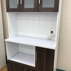 ☆ジモティ割あり☆ 食器棚 ダークブラウン H180×W90×D41 クリーニング済み