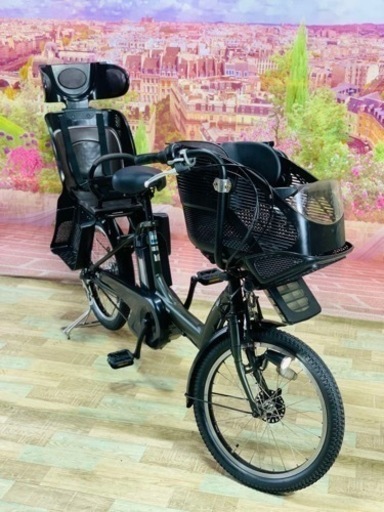 ❹ 5566子供乗せ電動アシスト自転車ヤマハ3人乗り対応20インチ