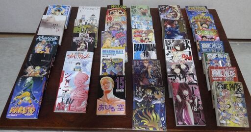 中古漫画本まとめ売り（約600冊）NARUTO,ドラゴンボール,エヴァンゲリオン,デスノート全巻他
