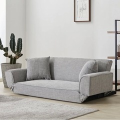 【新品未開封】2人掛け リクライニングソファ 天然木脚　