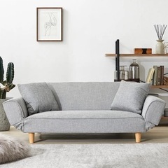 【新品未開封】2人掛け リクライニングソファ 天然木脚　