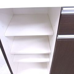 キッチンボード 幅105㎝ キッチンボード ダークブラウン×ホワイト