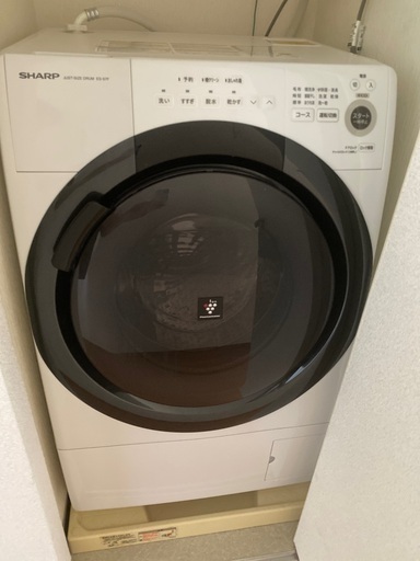 値下げ　美品　シャープ　ドラム式洗濯機