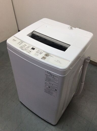 （10/7受渡済）JT7375【AQUA/アクア 6.0㎏洗濯機】美品 2022年製 AQW-KS6N 家電 洗濯 簡易乾燥付