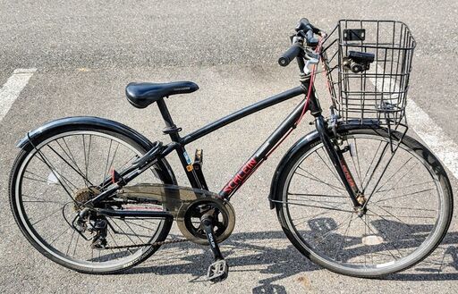 ブリヂストン22型 子供用自転車 クロスファイヤージュニア SCHLEIN つや消しブラック おまけ付き 正常動作品