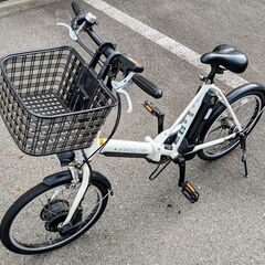 折り畳み電動アシスト自転車！ SANYO エネループバイク 20インチ 白 美品
