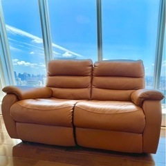 2人用ニトリ電動本革リクライニングソファ(Nビリーバ 厚革2CA)