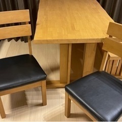 4人掛けダイニングテーブルセット［ナチュラルウッド］