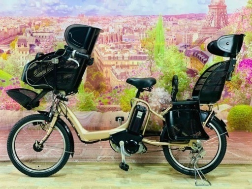 ❹ 5572子供乗せ電動アシスト自転車ブリヂストン3人乗り対応20インチ