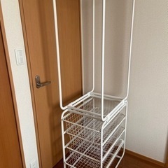【取引終了】IKEA ALGOT アルゴート　ハンガーラック＋バ...