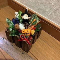 3歳から出来るハロウィン造花プリザーブドアレンジ