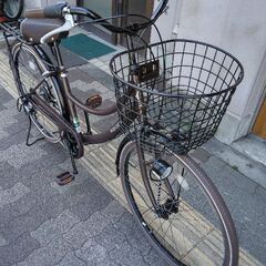 SUBCREW[サブクルー]26吋 ファッションファミリーサイクル 外装6段/LEDオート/ブラウン