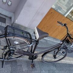 SUBCREW[サブクルー]26吋 ファッションファミリーサイクル 外装6段/LEDオート/ブラウン