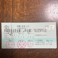 【ネット決済・配送可】青春18切符　2回分　2023年9月10日まで