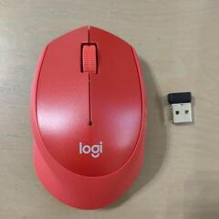 ロジクールワイヤレス　マウス（赤色）