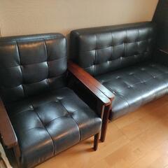 革/レザーソファー ２人掛け＋１人掛けセット