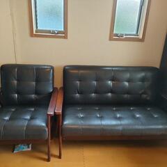 革/レザーソファー ２人掛け＋１人掛けセット