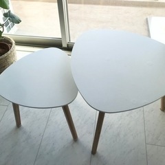 テーブル　サイドテーブル　ネストテーブル　ホワイト