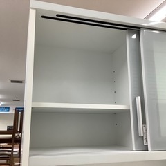高橋木工所 2枚扉レンジボード ホワイト【トレファク堺福田店】