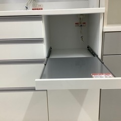 高橋木工所 2枚扉レンジボード ホワイト【トレファク堺福田店】