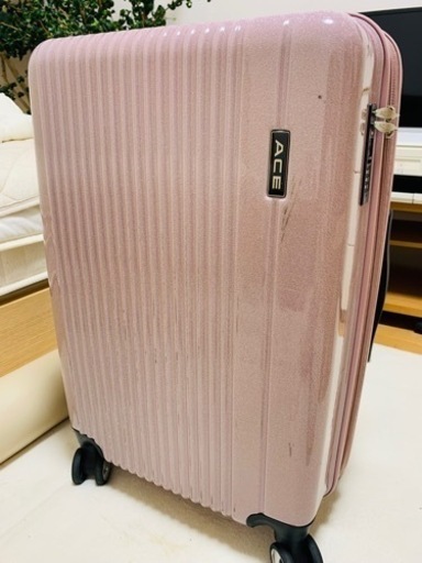 スーツケース キャリーケースくすみピンク ラメ入り ACE製 (パンプキン 