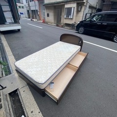 ?‍♀️☘️大阪市内配達設置無料?‍♀️2つ引き出しシングベッドマットレスセット?