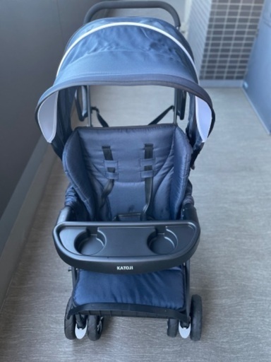 カトージ　二人でゴー/二人乗りベビーカー/ネイビー カトージ（KATOJI） ベビーカー 二人でゴー ネイビー 【保証期間：1年