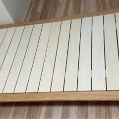 【ネット決済】無印良品 木製ベッドフレーム    オーク材突板　...
