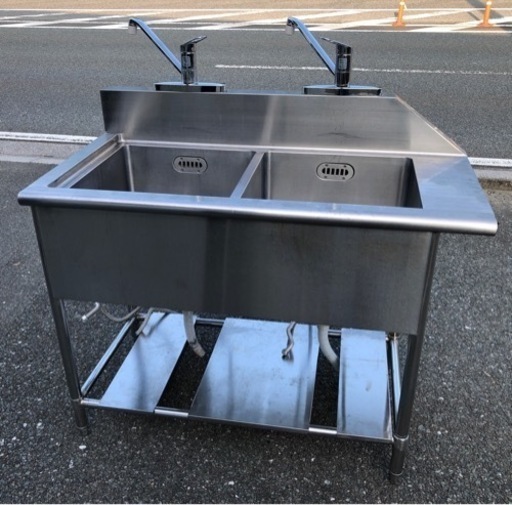 ⭐︎中古品　ソイルド2槽シンク　1200×640×900mm  厨房用品⭐︎