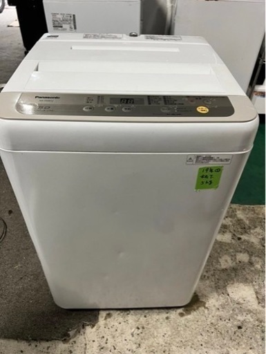 ❶19年　パナソニック洗濯機5kg 配送無料❗️設置無料❗️分解洗浄可能‼️