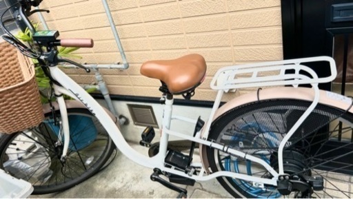 交渉中です　　　　　Airbike 電動自転車　変速機あり　キャメル\u0026ホワイト