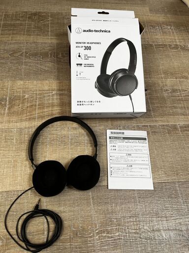 【値下げしました】【開封後未使用】audio-technica 楽器用モニターヘッドホン ATH-EP300 BK ブラック レギュラー