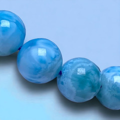 超品質ラリマー[iEfHt]愛と平和 癒やし10.5mm ドミニカ共和国産