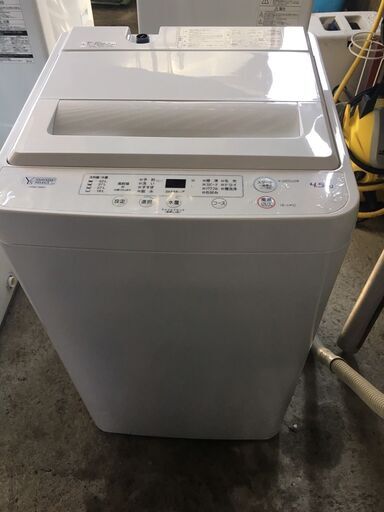 2022年製 ヤマダ 全自動電気洗濯機 洗濯機 4.5㎏ YWM-T45H1