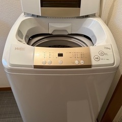 洗濯機　ハイアール　7kg    2019年製