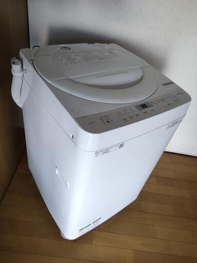 2018年製 SHARP  洗濯機  ES-GE6B-W 6.0Kg シャープ