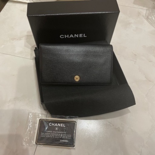 売り切れました極美品　シャネル　CHANEL 長財布　箱　布　ギャランティーカード付属