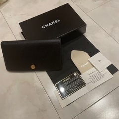 売り切れました極美品　シャネル　CHANEL 長財布　箱　布　ギャランティーカード付属