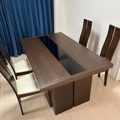 513> 中古 ニトリ 2人掛け＋カウチソファ＋昇降テーブル ダイニング 