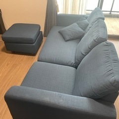 3人掛けソファと本棚