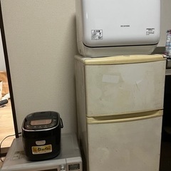 冷蔵庫、炊飯器、電子レンジ、食洗機