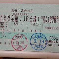 【ネット決済・配送可】青春18きっぷ   3回分