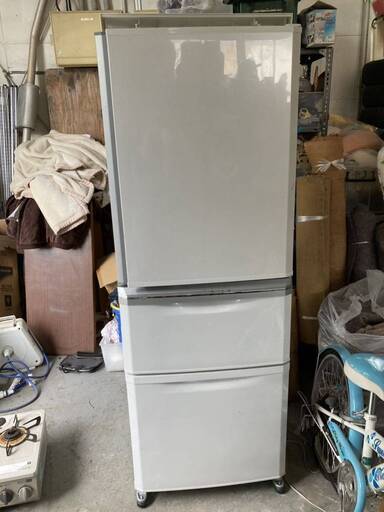 MITSUBISHI 三菱 ノンフロン 冷凍 冷蔵庫 MR-C34E 3ドア コンパクト 大容量 自動製氷冷凍冷蔵庫 3ドア冷蔵庫