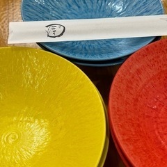 美濃焼　とちり丸皿　彫り大長皿　SHOKKIDANA