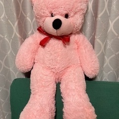【取引完了しました】【ぬいぐるみ】ピンクのクマ／約70cm