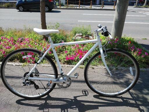 取引決定しました。札幌市内配達無料！防犯登録料込み。中古　アサヒWEEKENDBIKE510サイズ　ホワイト！