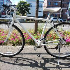 取引決定しました。札幌市内配達無料！防犯登録料込み。中古　アサヒWEEKENDBIKE510サイズ　ホワイト！
